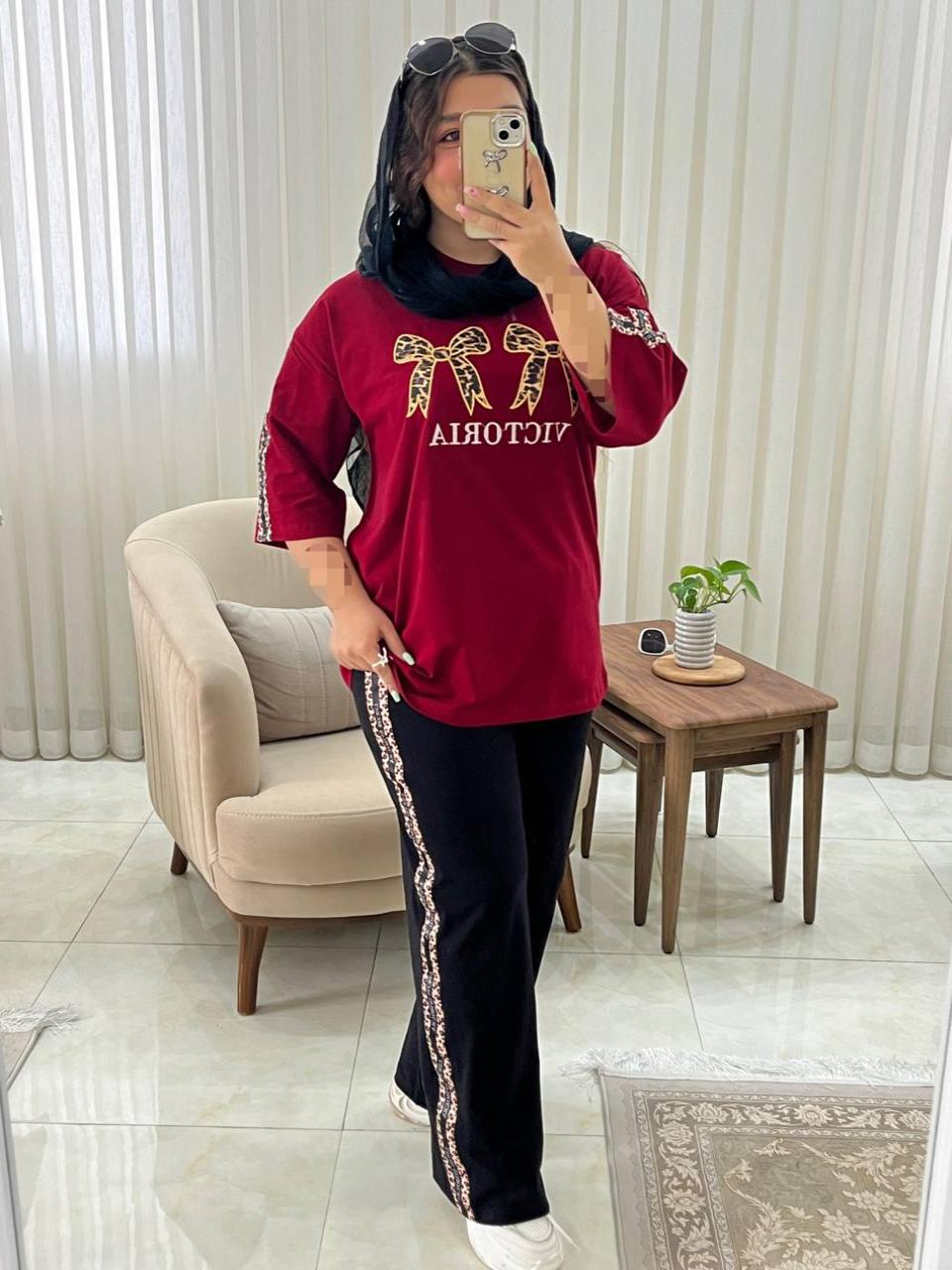 ست راحتی اسپرت دخترانه و زنانه بیرونی کد 439