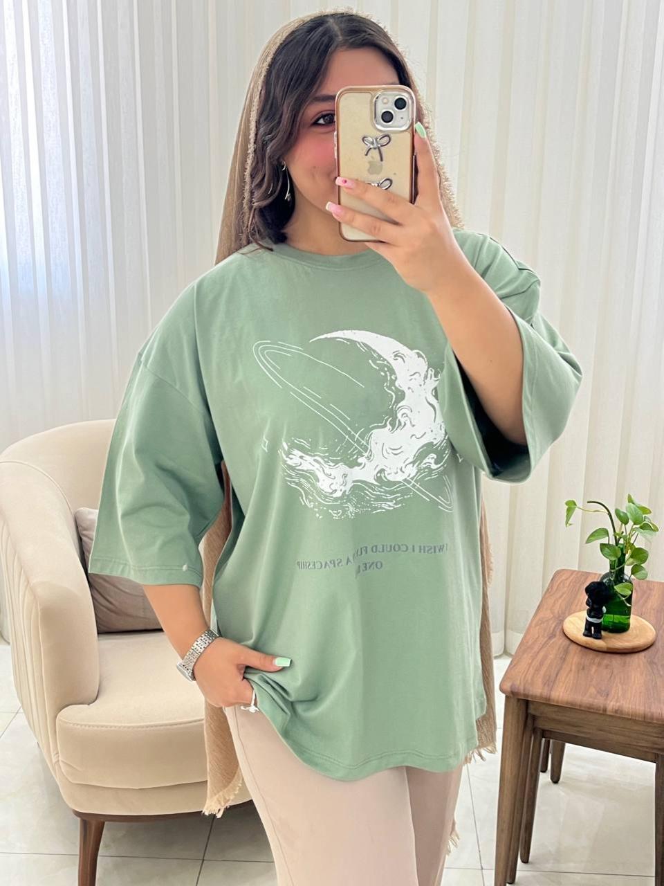 تیشرت دخترانه و زنانه اسپرت ماه کد ۴۶۵