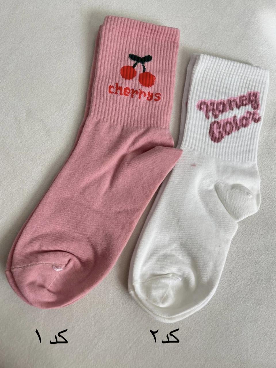 جوراب ساق بلند آلبالویی کد 524