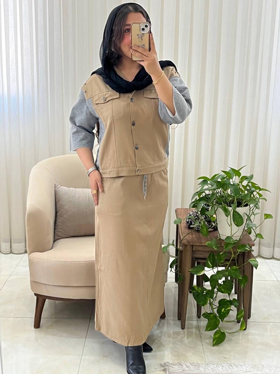 ست زنانه و دخترانه کت دامن بیرونی کد 561