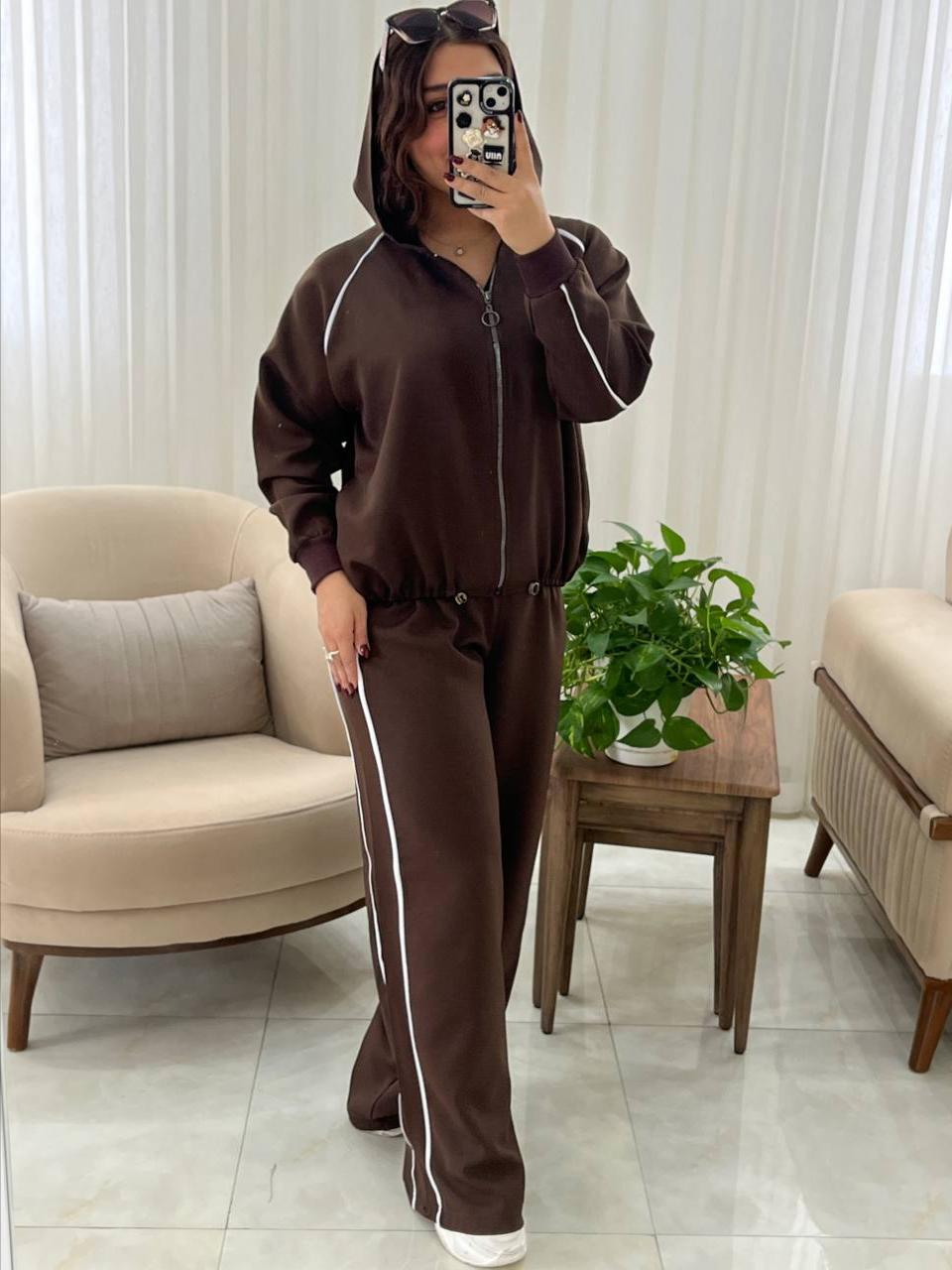 ست سوییشرت شلوار کلاهدار دخترونه عیدانه کد ۶۰۰