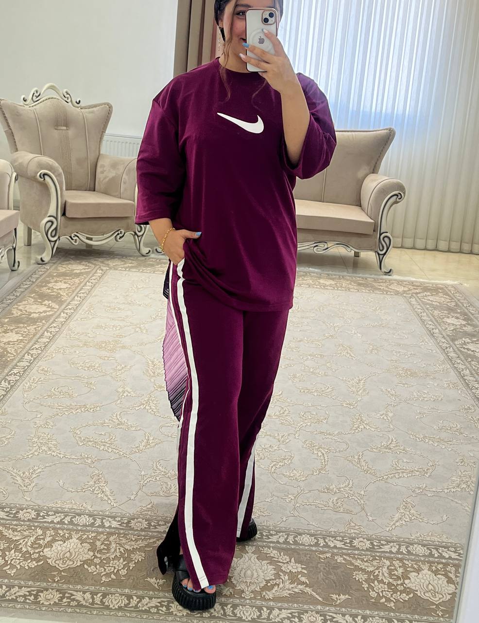 ست لباس دخترانه و زنانه نایک بغل چاکدار