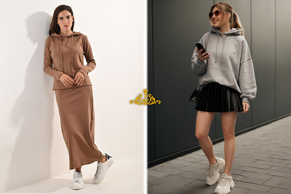 هودی با دامن