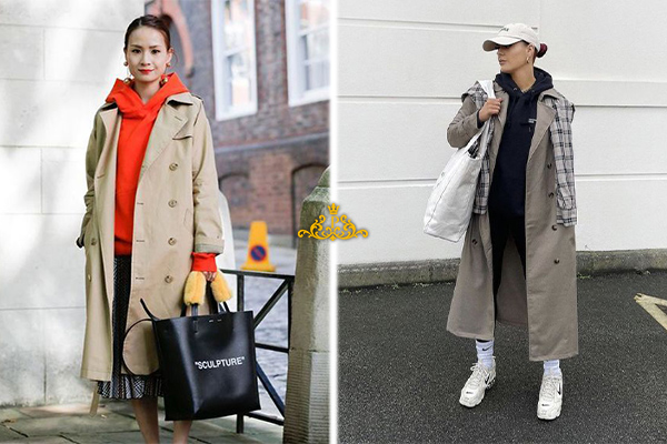 هودی با ترنچ کت