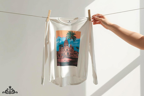 بهترین روش خشک کردن تیشرت زنانه لانگ چاپی