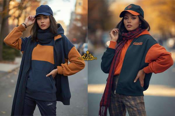 ترکیب ترندی هودی، کلاه و شال
