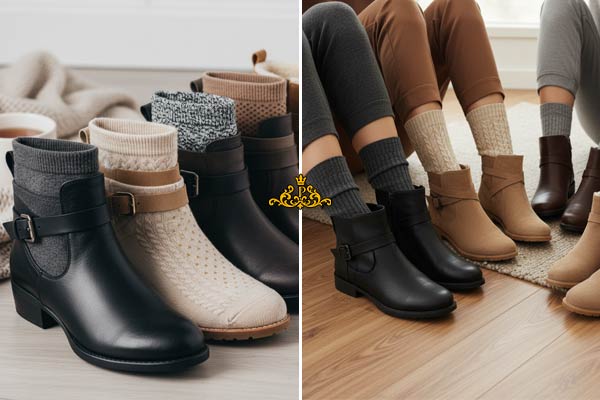 جوراب ساق کوتاه زنانه مناسب برای نیم بوت