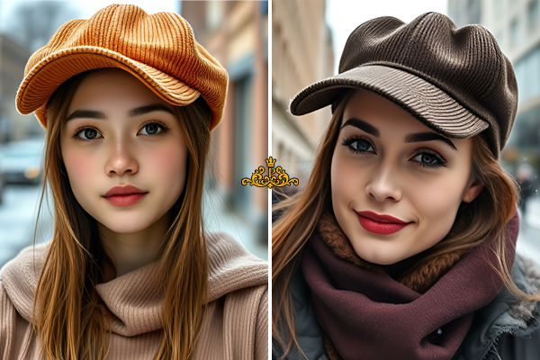 کلاه بیسبالی مخمل کبریتی ساده