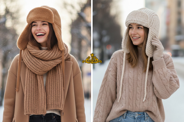 کلاه لئونی کاموایی اسکیمویی