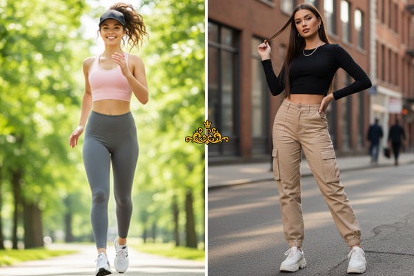 کفشهای مناسب استایل اسپرت با کراپ تاپ