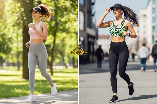 استایل کراپ تاپ با لگ برای دویدن