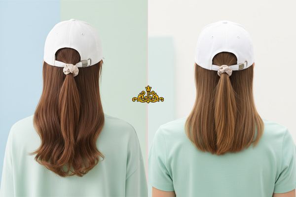 بستن نیمه و پنهان کردن بقیه مو زیر کپ