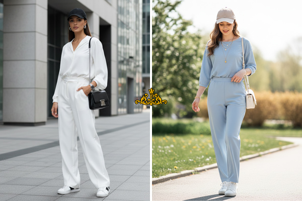 استایل کلاه کپ با ست بلوز شلوار بیرونی